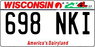 WI license plate 698NKI