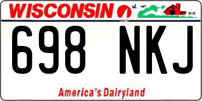 WI license plate 698NKJ