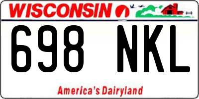 WI license plate 698NKL