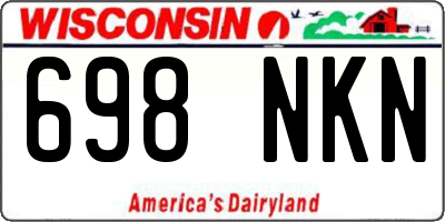 WI license plate 698NKN