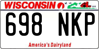 WI license plate 698NKP