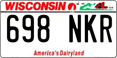 WI license plate 698NKR