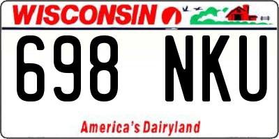 WI license plate 698NKU