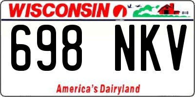 WI license plate 698NKV