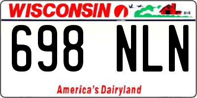 WI license plate 698NLN