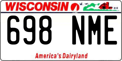 WI license plate 698NME