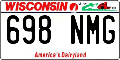 WI license plate 698NMG
