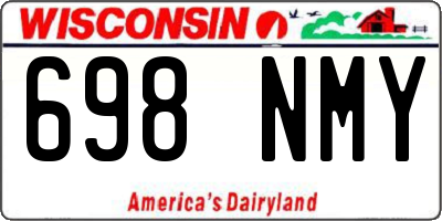 WI license plate 698NMY