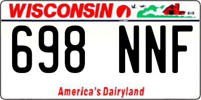 WI license plate 698NNF
