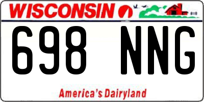 WI license plate 698NNG