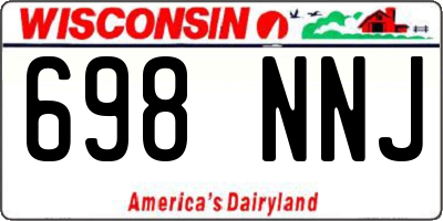 WI license plate 698NNJ