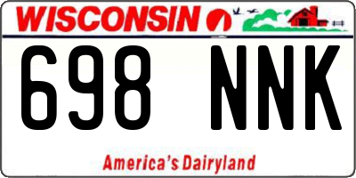 WI license plate 698NNK
