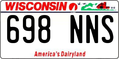 WI license plate 698NNS