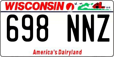 WI license plate 698NNZ