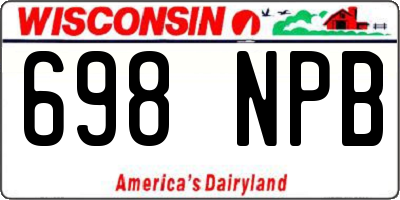 WI license plate 698NPB