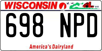 WI license plate 698NPD