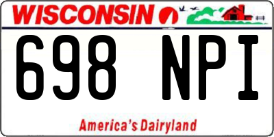 WI license plate 698NPI