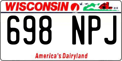 WI license plate 698NPJ