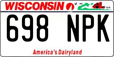 WI license plate 698NPK