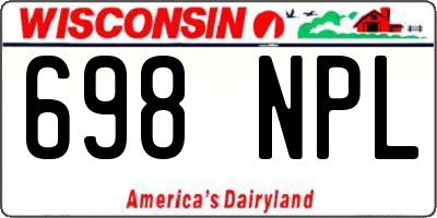 WI license plate 698NPL