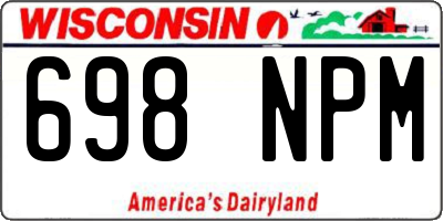 WI license plate 698NPM