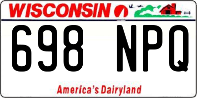WI license plate 698NPQ