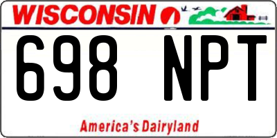 WI license plate 698NPT