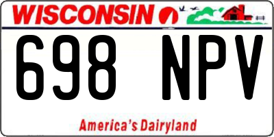 WI license plate 698NPV
