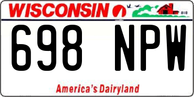 WI license plate 698NPW