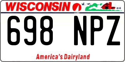 WI license plate 698NPZ