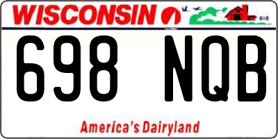 WI license plate 698NQB