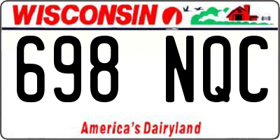 WI license plate 698NQC