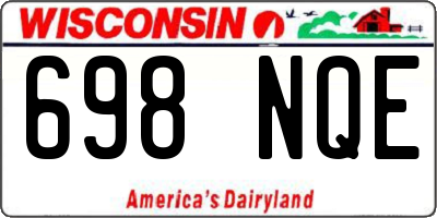 WI license plate 698NQE