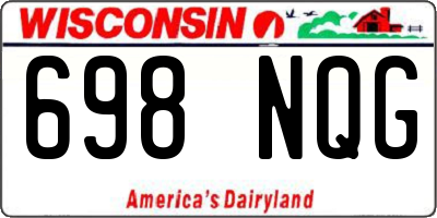 WI license plate 698NQG
