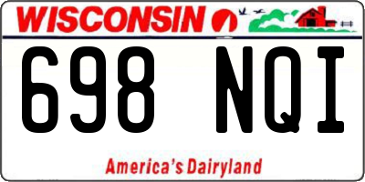 WI license plate 698NQI