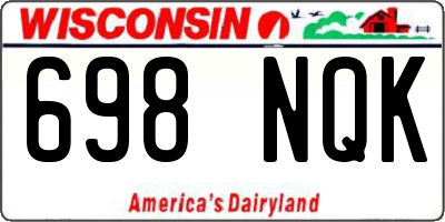 WI license plate 698NQK