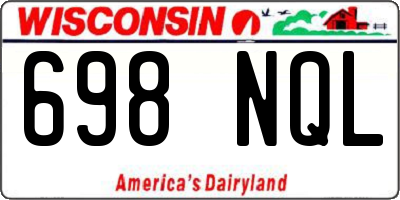 WI license plate 698NQL