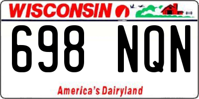 WI license plate 698NQN