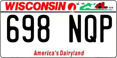 WI license plate 698NQP