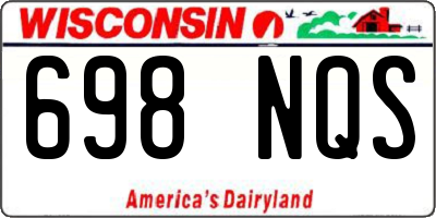 WI license plate 698NQS