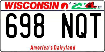 WI license plate 698NQT