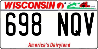 WI license plate 698NQV