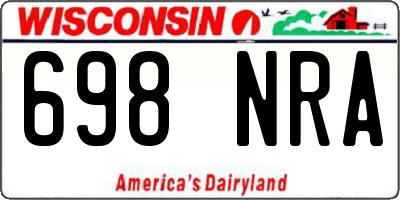 WI license plate 698NRA