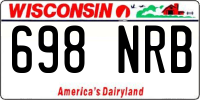 WI license plate 698NRB