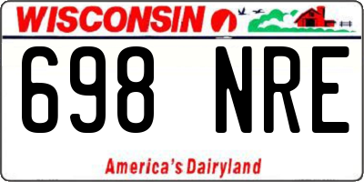 WI license plate 698NRE