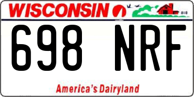 WI license plate 698NRF