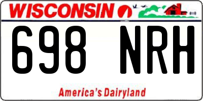 WI license plate 698NRH