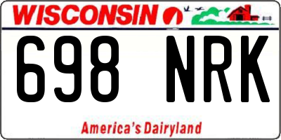 WI license plate 698NRK