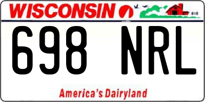 WI license plate 698NRL