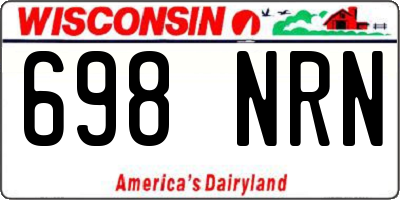 WI license plate 698NRN